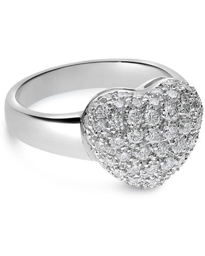Leo Pizzo 18kt White Gold Diamond Amore Ring