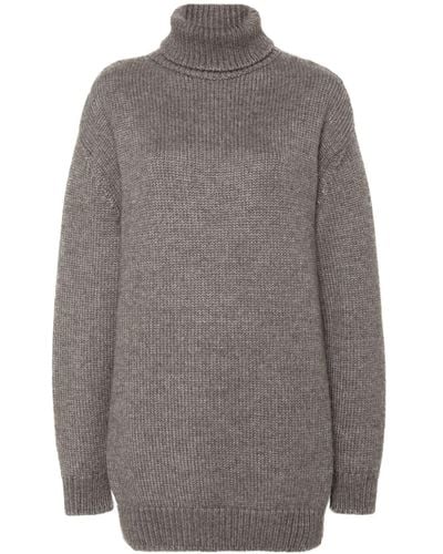 The Row Roll-neck Knitted Sweater - Gray