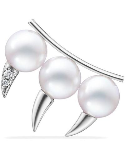 Tasaki 18kt White Gold Danger Fang Pearl Earring - Natural