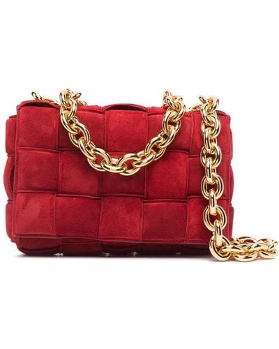 Bottega Veneta The Chain Cassette Shoulder Bag - Red