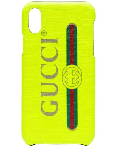 Gucci Fluorescent Yellow Iphone X Case