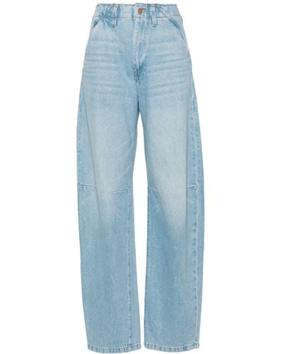 Mother Kegger High-waisted Wide-leg Jeans - Blue