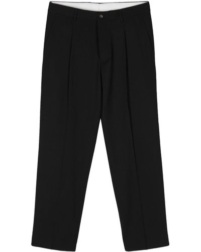 Dell'Oglio Sandy Mid-rise Tailored Trousers - Black