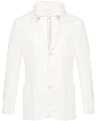 Eleventy Layered-design Blazer - White