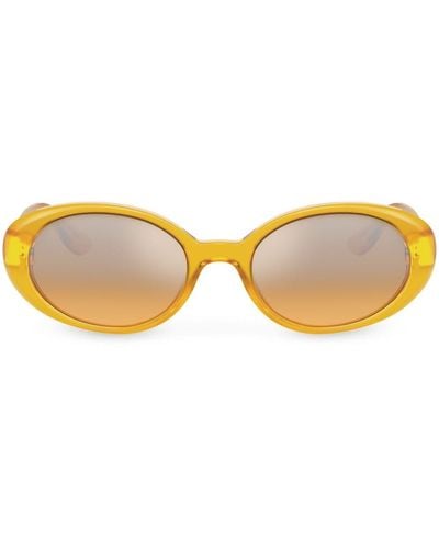 Dolce & Gabbana Re-Edition Sonnenbrille mit ovalem Gestell - Gelb