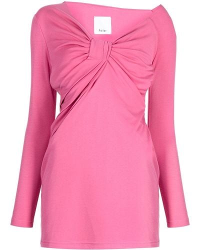 Acler Tompkins V-neck Dress - Pink