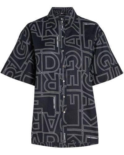 Karl Lagerfeld Camicia con stampa - Nero