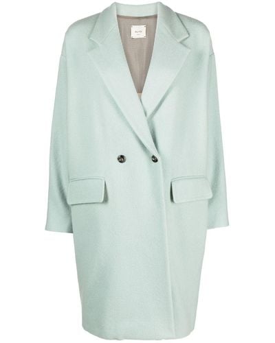 Alysi Double-breasted Buttoned Wool Coat - Blue
