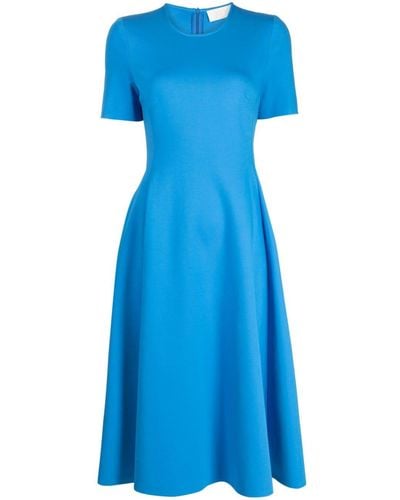 Jane Romy Flared Midi Dress - Blue