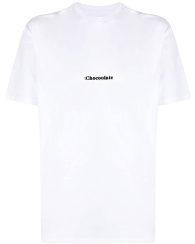 Chocoolate Logo-print Detail T-shirt - White