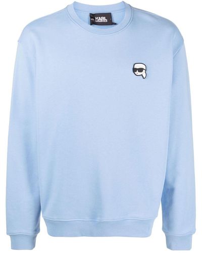Karl Lagerfeld Sweater Met Logopatch - Blauw