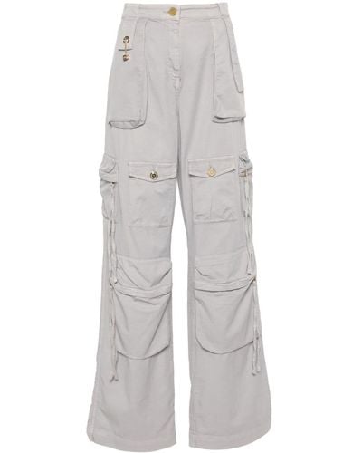 Elisabetta Franchi Weite High-Rise-Jeans - Grau