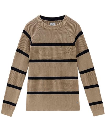 Woolrich Striped Crew-neck Sweater - Natural
