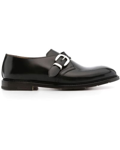 Premiata Leather Monk Shoes - Black