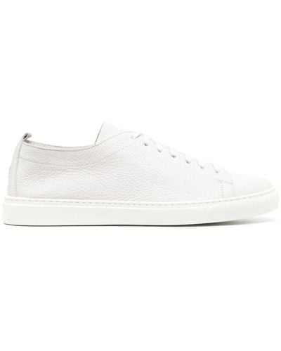 Henderson Grained-texture Low-top Sneakers - White