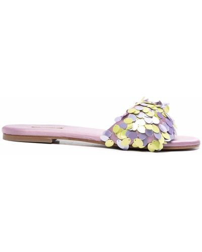 Emilio Pucci Sequin-embellished Slides - Multicolour