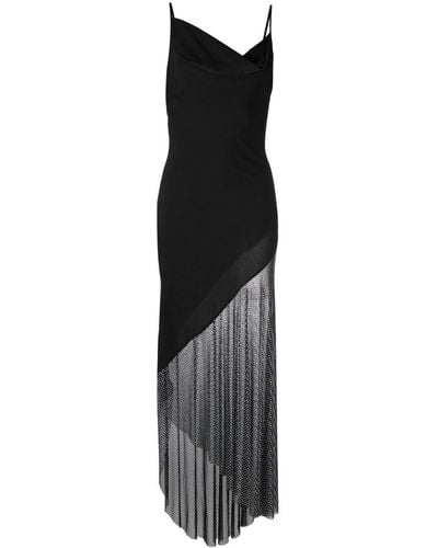 GIUSEPPE DI MORABITO Robe longue asymétrique à fines bretelles - Noir