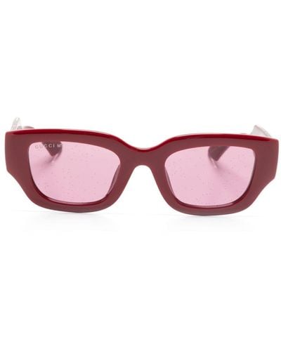 Gucci Cat-Eye-Sonnenbrille mit GG - Pink