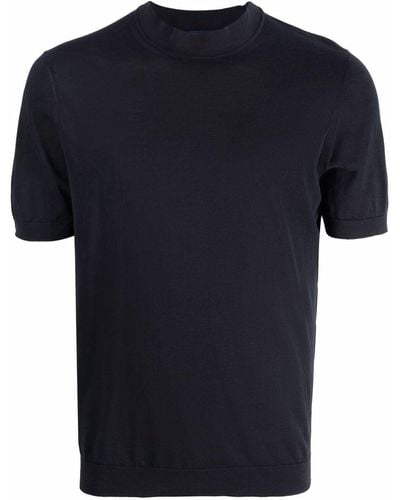 Drumohr T-shirt Met Ronde Hals - Blauw