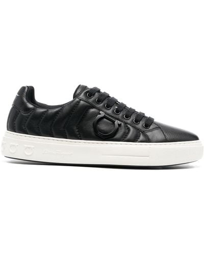 Ferragamo Gancini-plaque Low-top Sneakers - Black