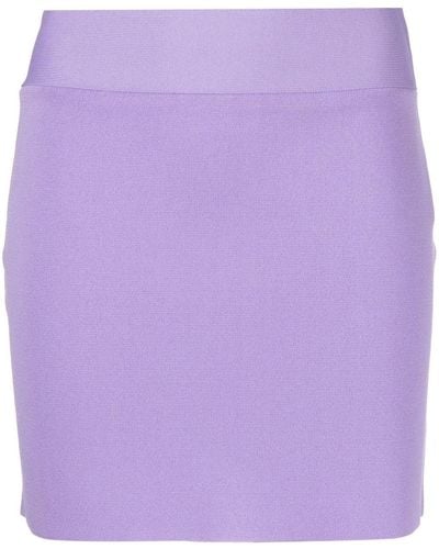 P.A.R.O.S.H. High-waisted Knitted Skirt - Purple