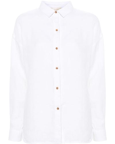 Barbour Hampton Hemd aus Leinen - Weiß