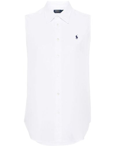 Polo Ralph Lauren Polo-pony Sleeveless Shirt - White