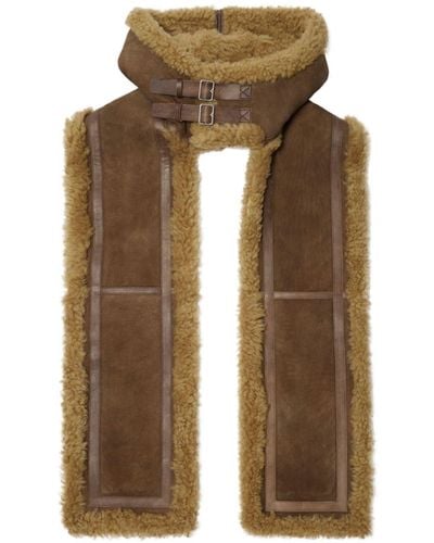 Burberry Manteau en peau lainée à capuche - Neutre