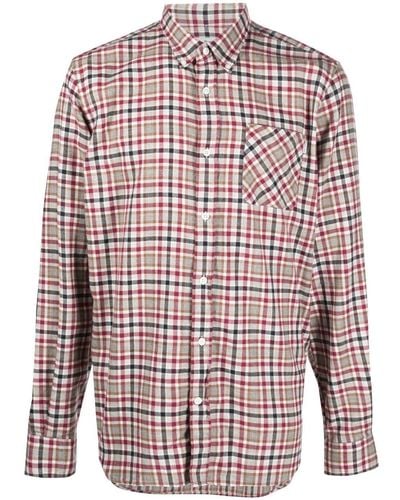 Woolrich Camisa de cuadros con botones - Rojo