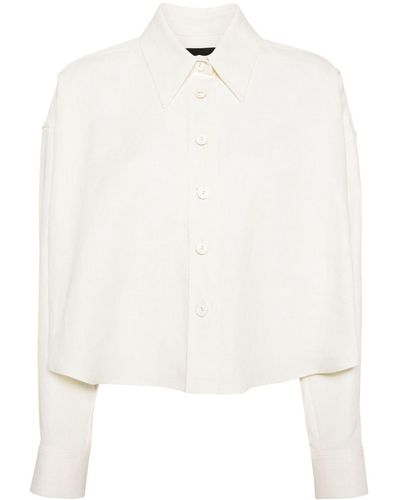 Fabiana Filippi Buttoned Linen Blend Shirt - White