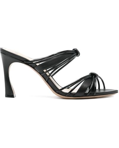 Alexandre Birman Malena 85mm Leather Sandals - Black