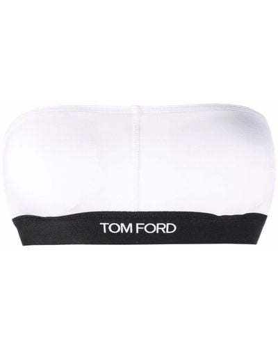 Tom Ford Soutien-gorge bandeau bicolore - Blanc