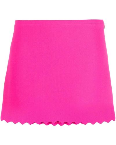 Mach & Mach Minifalda con ribete festoneado - Rosa