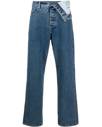 Y. Project Asymmetric Organic-cotton Jeans - Blue
