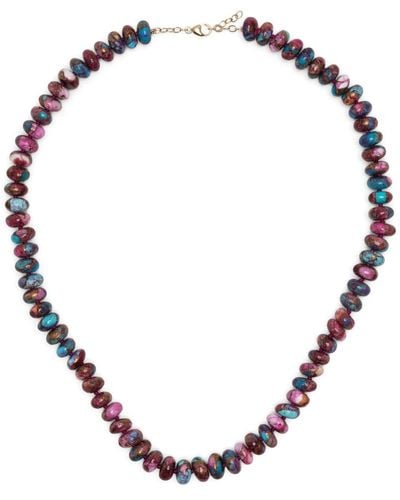 JIA JIA 14kt Yellow Gold Purple Dahlia Turquoise Necklace - Pink