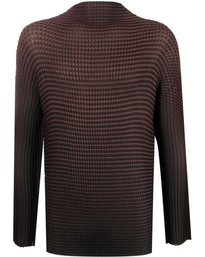 Sunnei Pleated Long-sleeved T-shirt - Brown