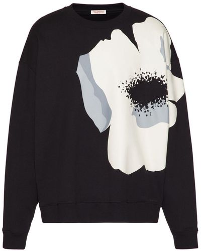 Valentino Garavani Katoenen Sweater Met Logoprint - Zwart