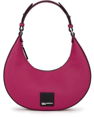 Karl Lagerfeld Small Half-moon Shoulder Bag - Pink