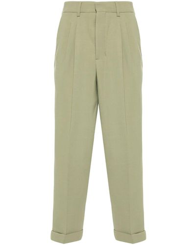 Ami Paris Pleat-detail Tailored Trousers - Green