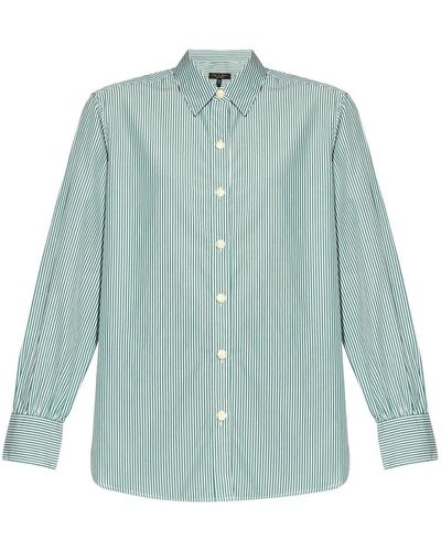 Rag & Bone Striped Cotton Shirt - Blue