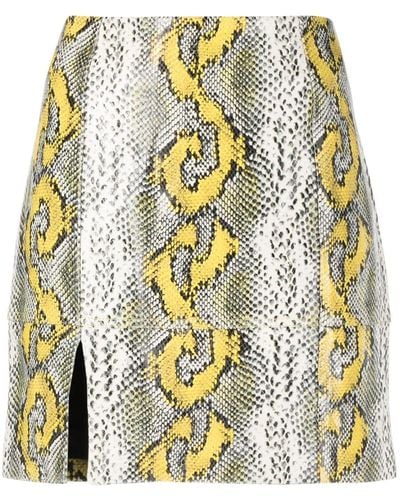 Dorothee Schumacher Python-print Leather Miniskirt - Wit