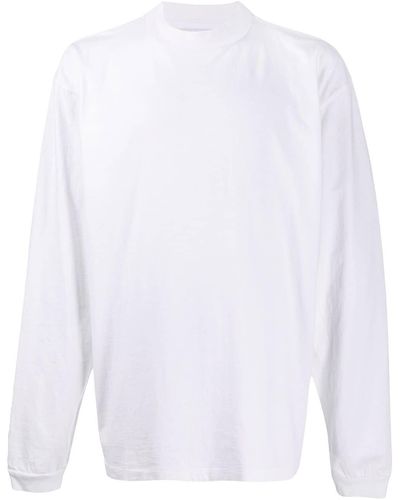 John Elliott Sweatshirt mit Stehkragen - Weiß