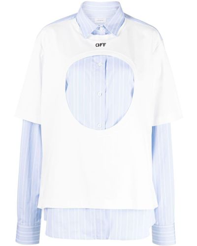 Off-White c/o Virgil Abloh Meteor Layered Cotton Shirt - White