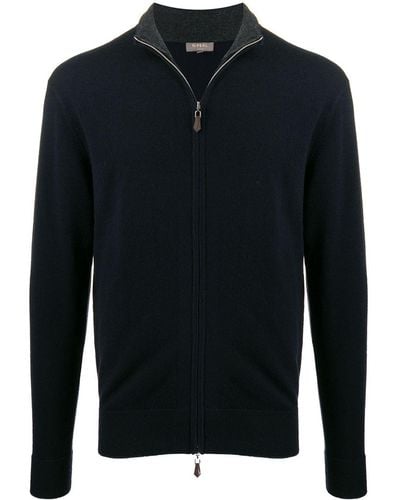 N.Peal Cashmere The Hyde Zip-up Cardigan - Blue