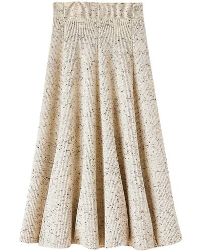 Jil Sander Ribgebreide Rok - Naturel