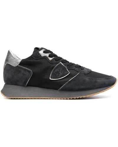 Philippe Model Trpx Suede Low-top Trainers - Black