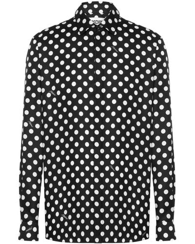 Moschino Polka-dot Silk Shirt - Black
