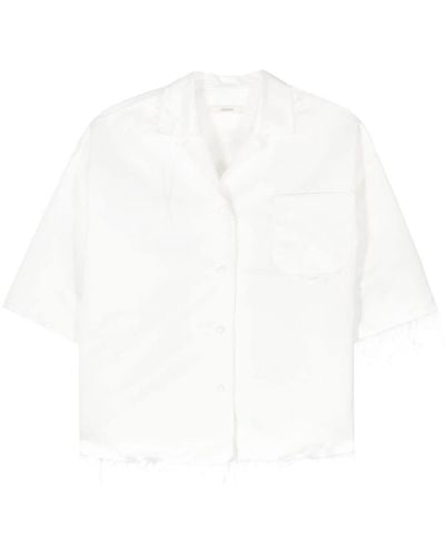 ODEEH Duchess-satin Shirt - White