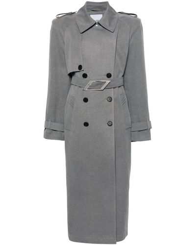The Attico Double-breasted Trenchcoat - Grey