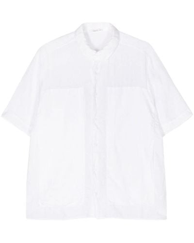 Transit Kurzärmeliges Hemd mit Ziernähten - Weiß